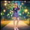Womens Handy Mechanic Costume with Dress Blouse Hat Wrench Opener and Shot Glass